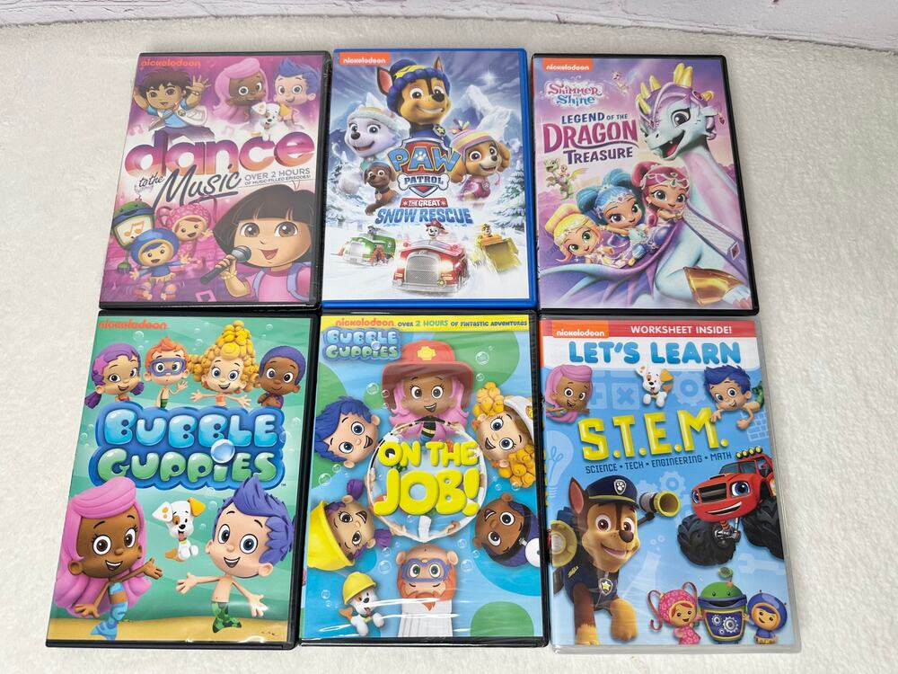 Nickelodeon Nick Jr Lot of 6 DVDs Preschooler TV Entertainment Pre-owned